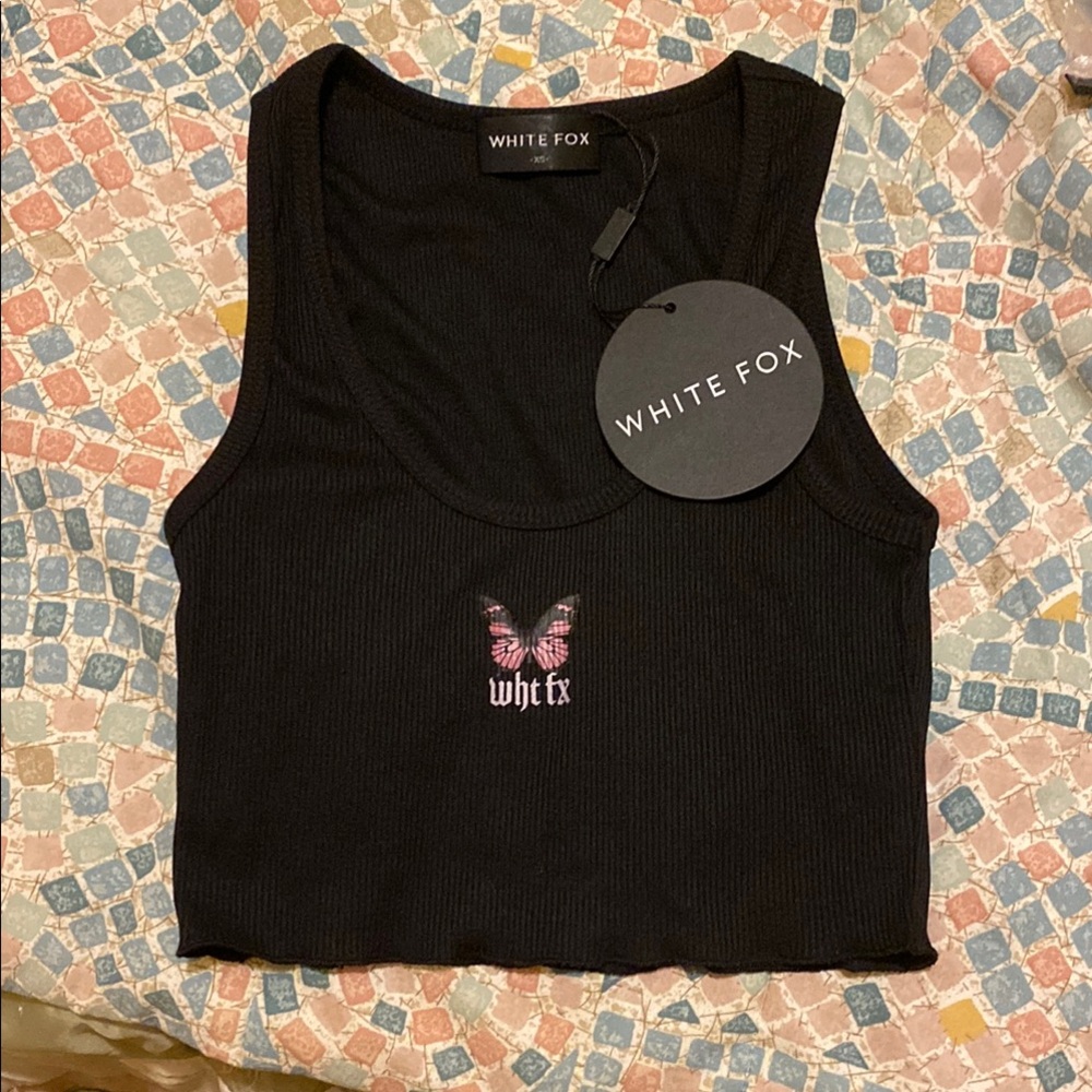 Black Ribbed Tank Top